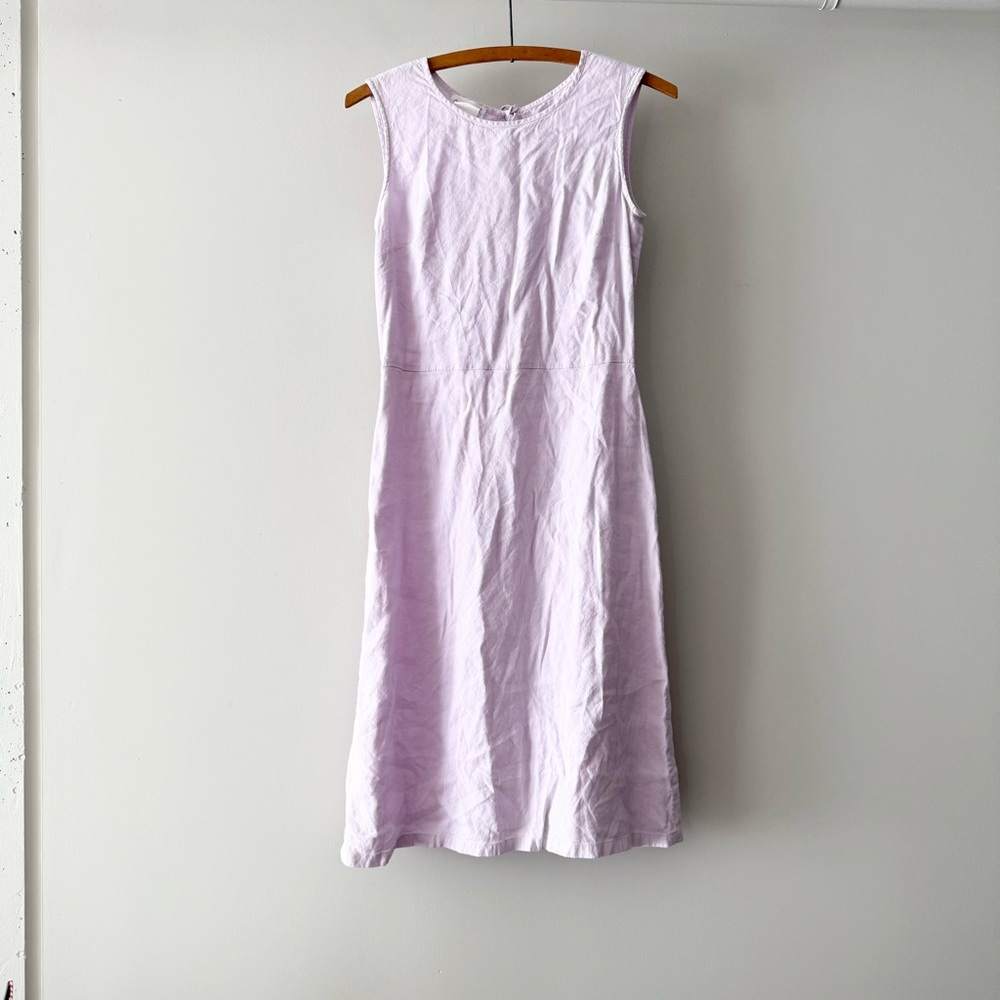 Agnes B. Light Purple Linen Dress Sleeveless